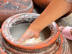 Separating Fresh, Creamy White Makkhan