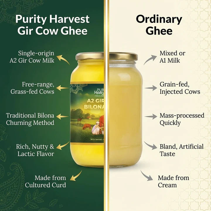 A2 Gir Cow Ghee 500ml | Crafted Using Traditional Vedic Bilona Method
